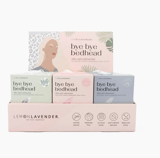 Lemon Lavender Printed Silky Satin Pillowcase