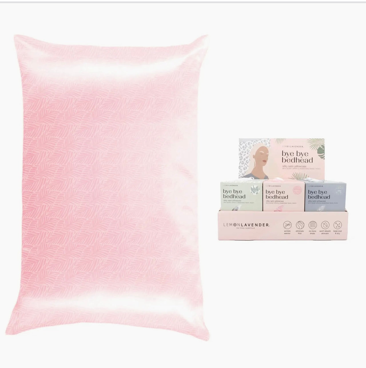 Lemon Lavender Printed Silky Satin Pillowcase